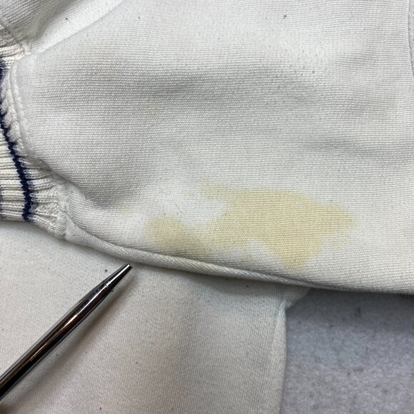 Vintage University Of Michigan Sweatshirt Mens M White Fleece Pullover Logo 90s - Picture 4 of 13